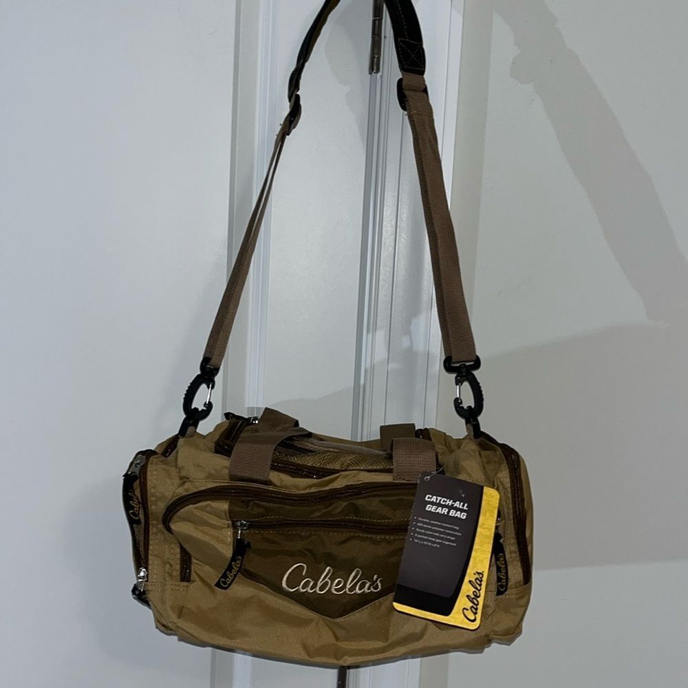 Cabela's Catch-All Gear Shoulder Carry Bag  16"x10"x8" Camp Hike Fish Trail New